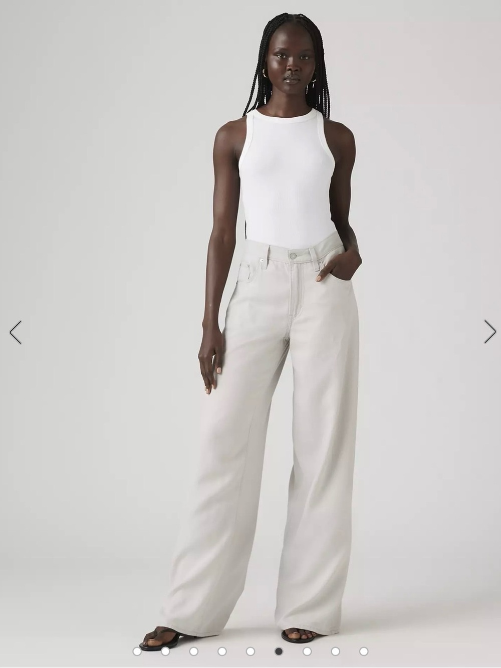 LEVI’S XL BAGGY STRAIGHT LINEN BLEND WOMEN'S PANTS (size waist 25, length 29) - Picture 4 of 12